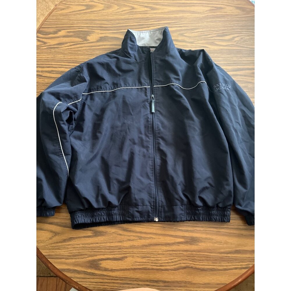 Perry Ellis America blue zip-up windbreaker jacket size XL